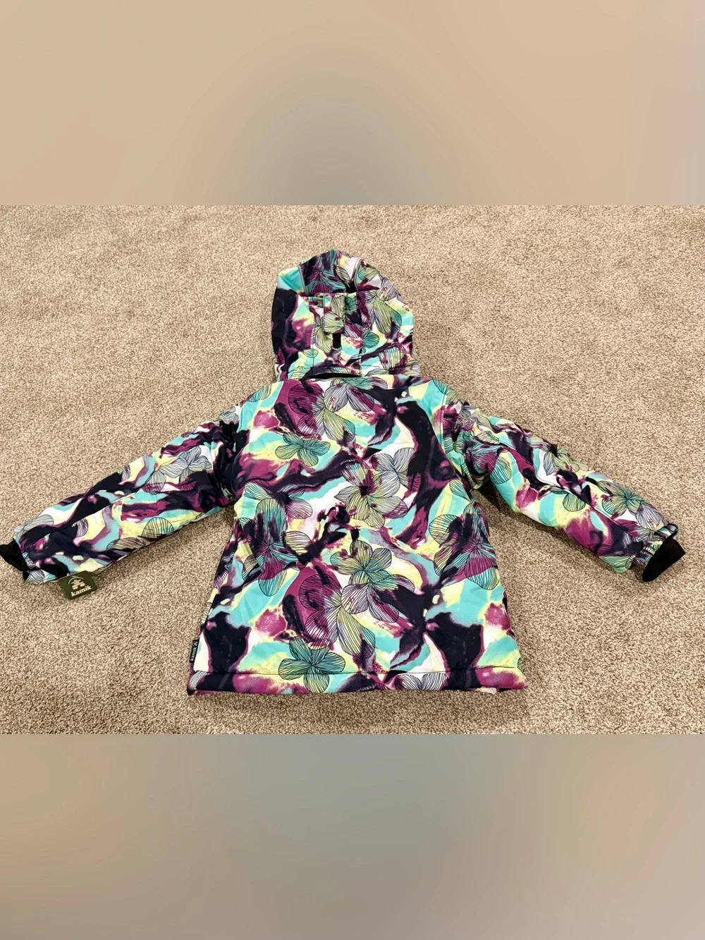 Kamik Kids Floral Hooded Winter Jacket